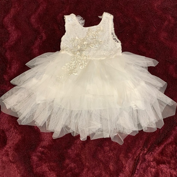 NWT🍀AmzBarley Flower Little Girl Tutu Tulle Dress Lace Birthday Party W… - Picture 4 of 11